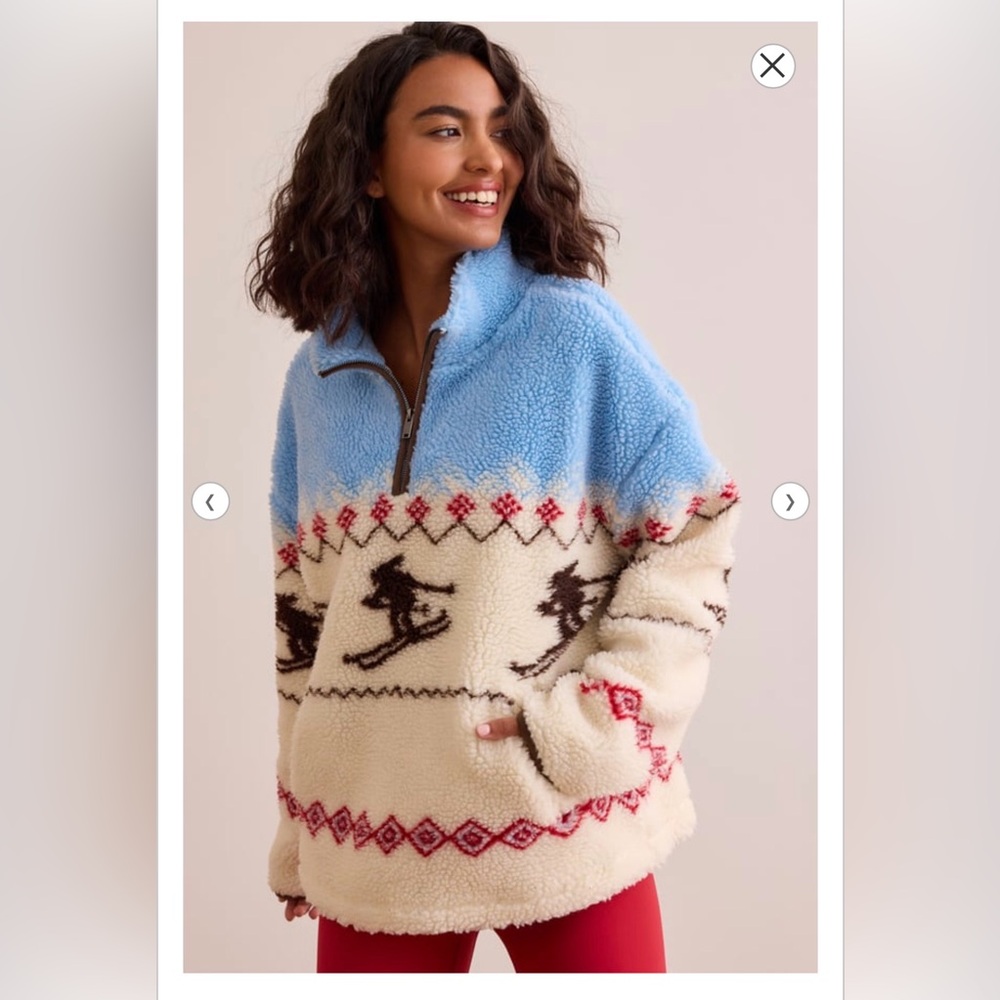 Altar'd State Blue and Cream Sweater